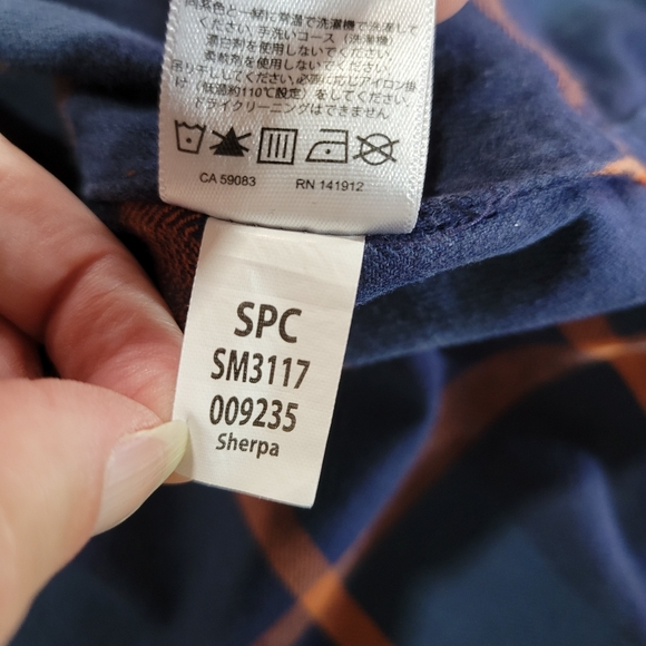 Men's Sherpa Adventure Gear Soft Flannel Shirt Long Sleeve Button Front Large - Picture 11 of 13